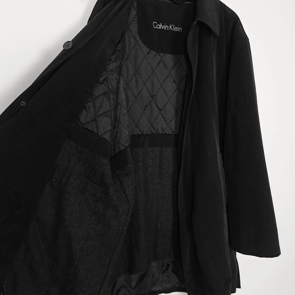 Calvin Klein Black Rain Coat Removable Liner XL - Image 4