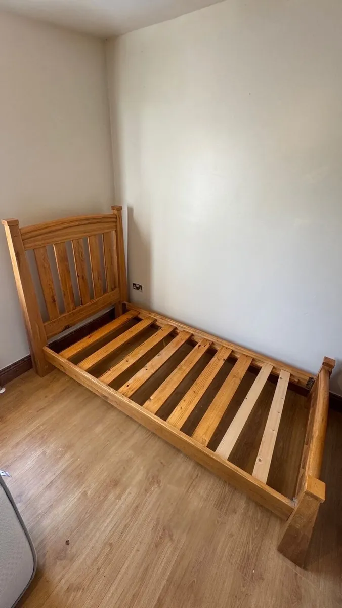 Hard Wood Single Bed with mattress (optional) - Image 2