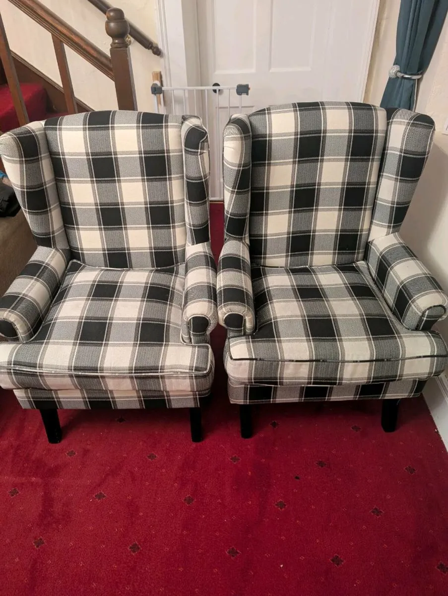 Wingback arm chairs