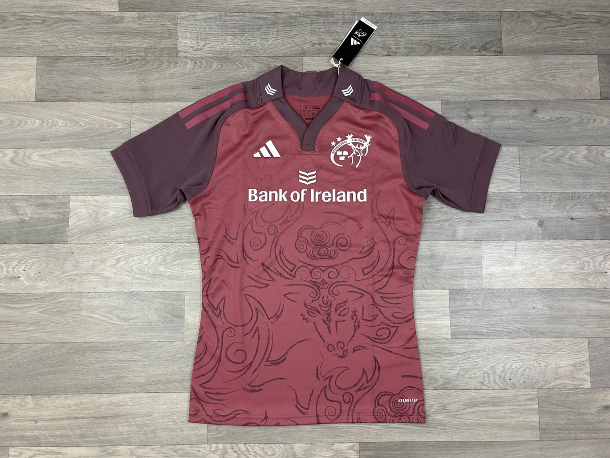 NEW Adidas Munster Rugby Jersey Shirt Mens Small - Image 1