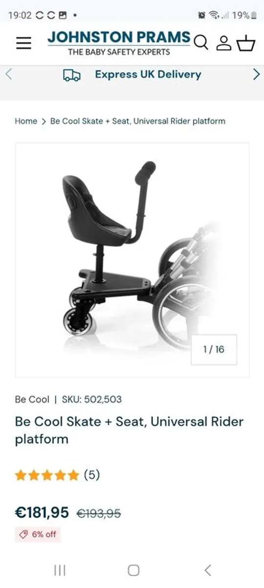 Be Cool, skate seat buggy board - Image 4