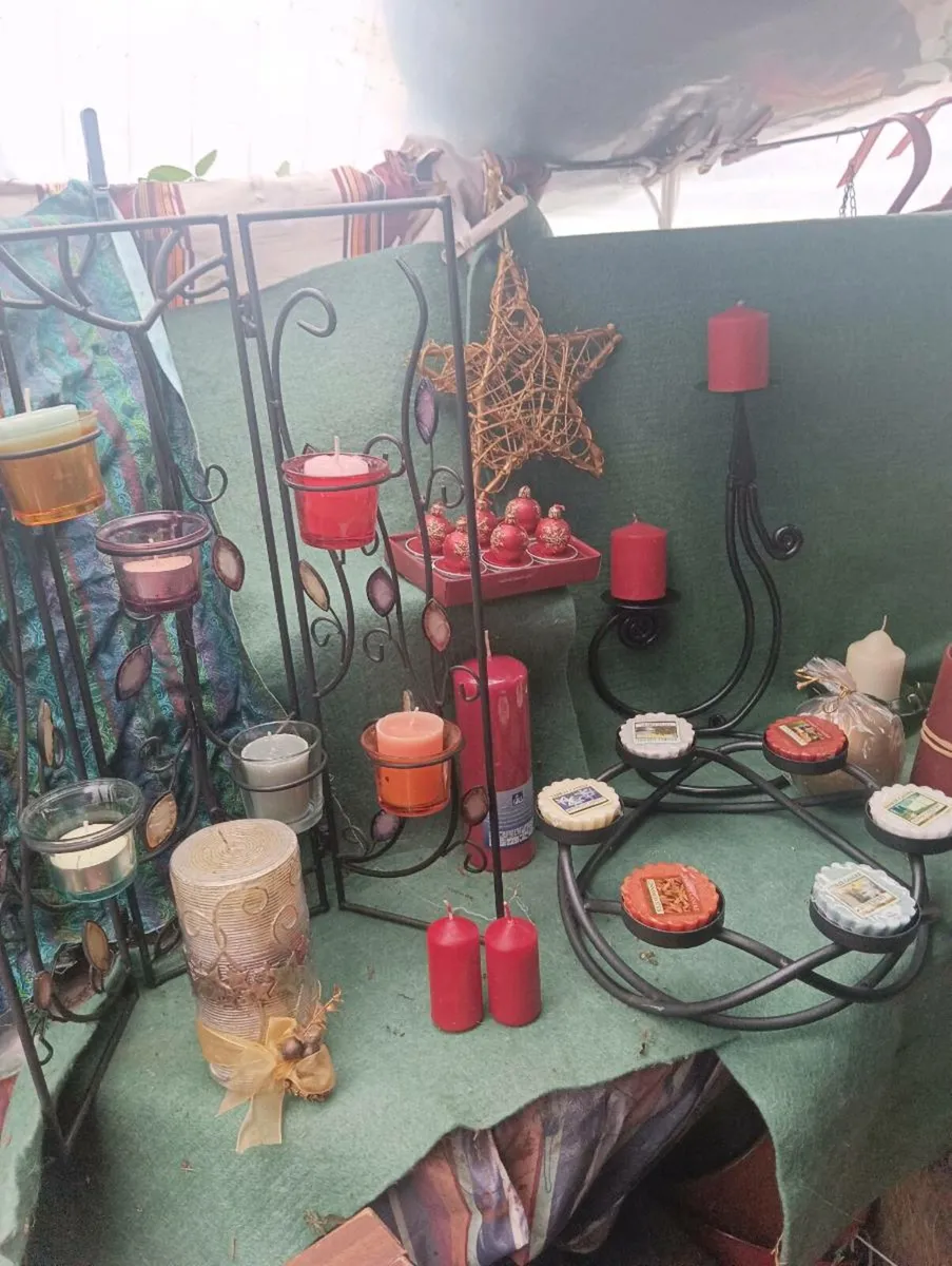 Beautiful selection of candles and holders