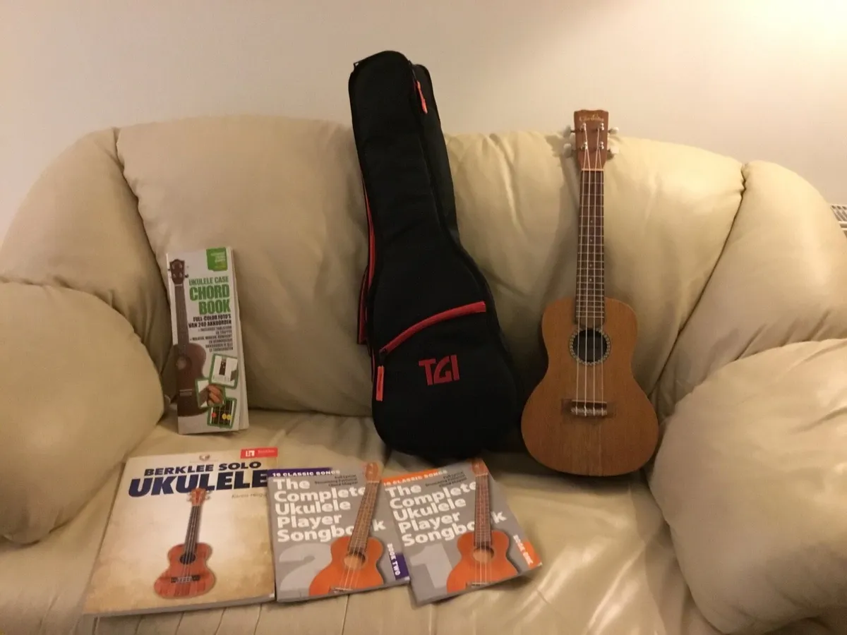 Ukelele, bag and books - Image 1