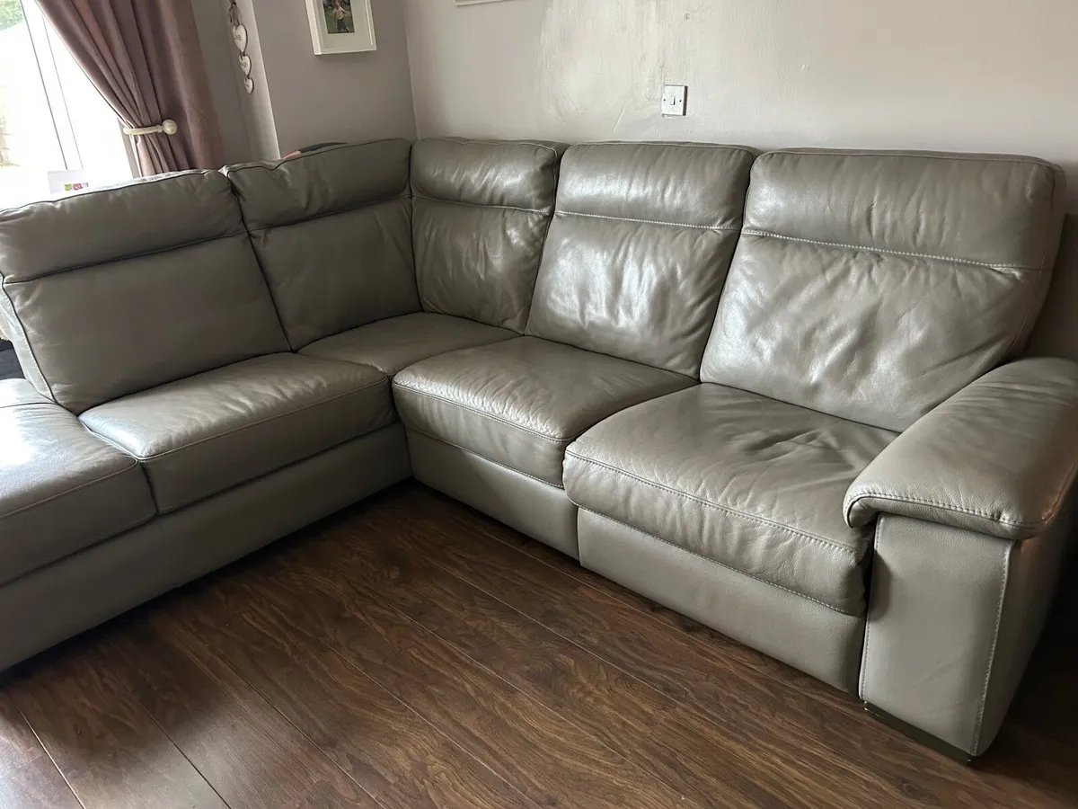 Large Leather Sofa - Image 1