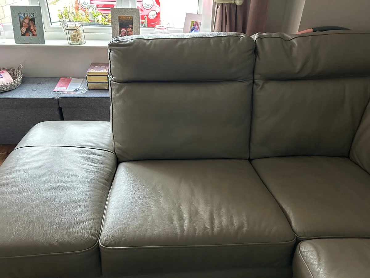Large Leather Sofa - Image 4