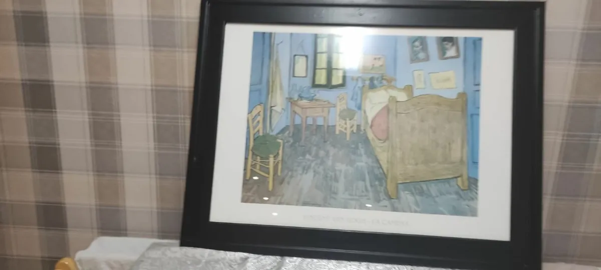 black framed picture