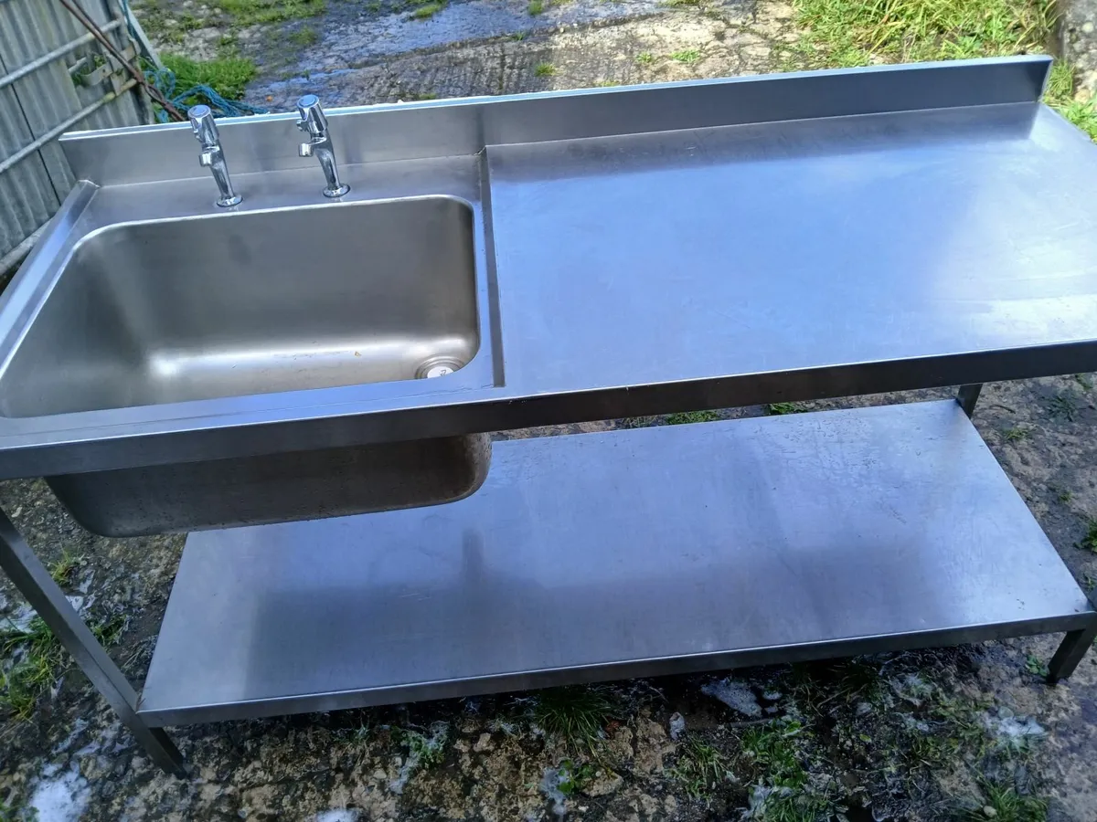 Commercial  stainless steel sink unit complete - Image 3