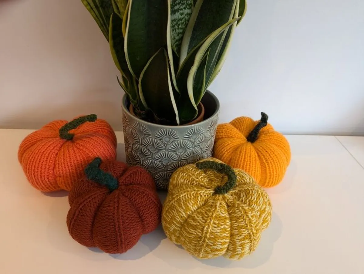 Handmade Crochet Pumpkins - Halloween decorations - Image 2