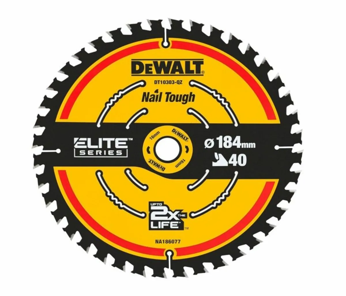 DeWalt DT10303 184mm 40T Extreme Circ Saw Blade - Image 1