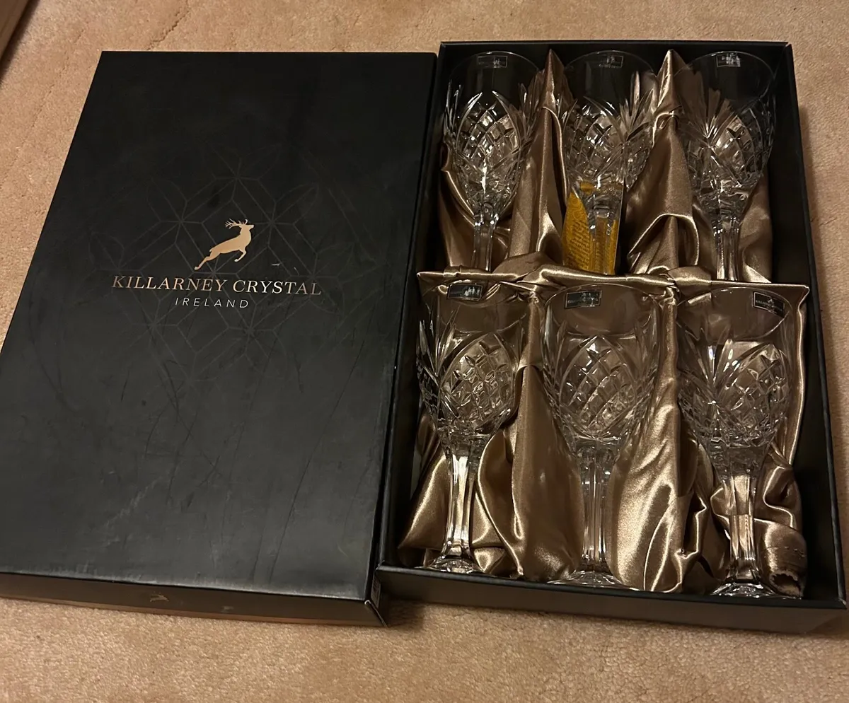 Killarney Crystal Wine Glasses - Image 2