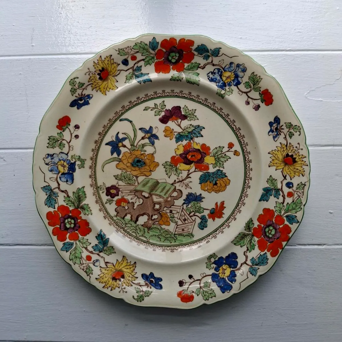 Masons Ironstone "Green Bible" China Plate - Image 1