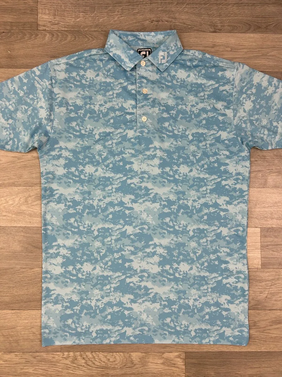 FootJoy FJ Patterned Golf Polo Shirt Mens Medium - Image 2