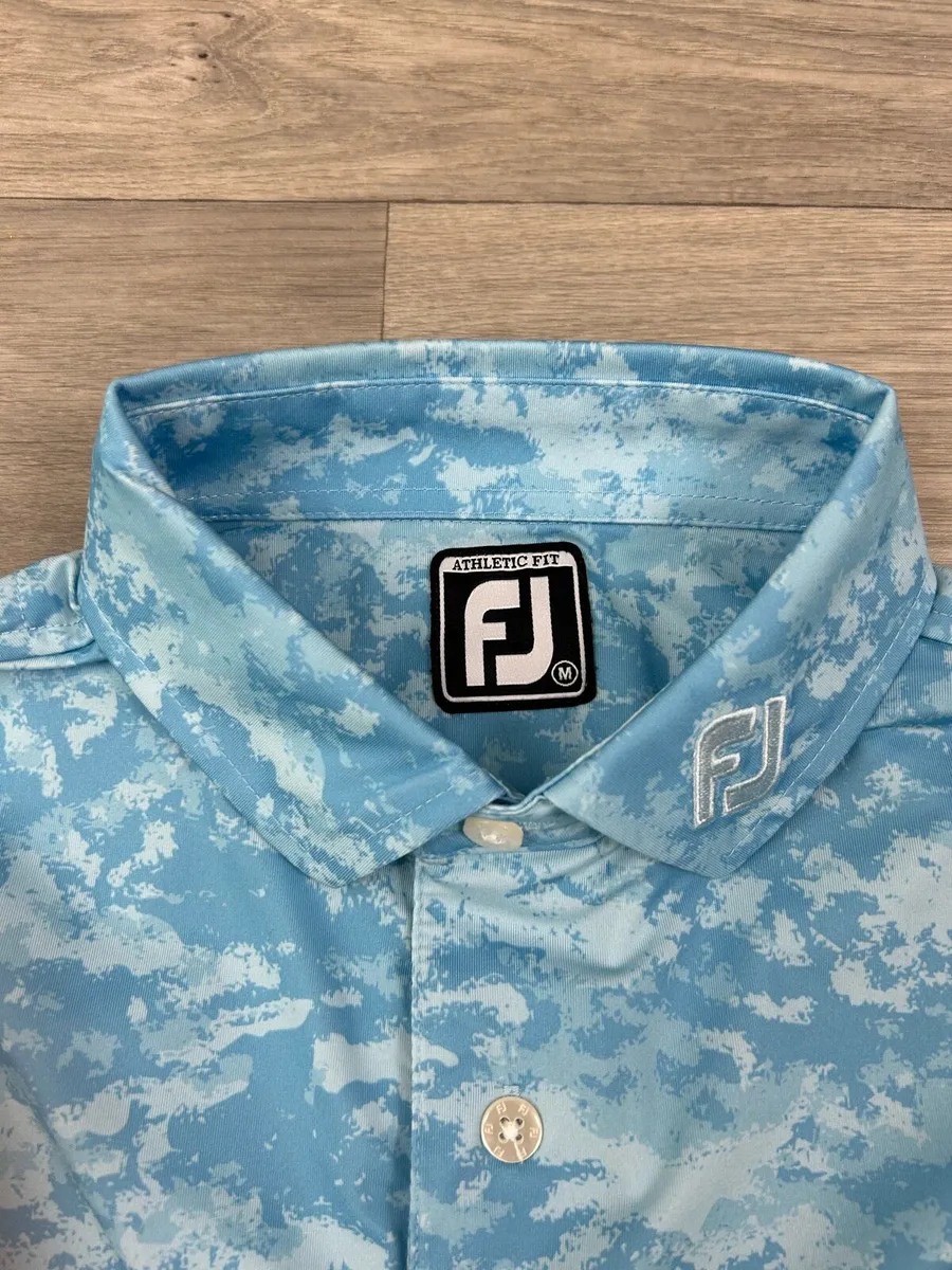 FootJoy FJ Patterned Golf Polo Shirt Mens Medium - Image 4