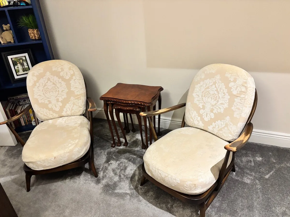 Pair of Mid century Danish style loungers - Image 1