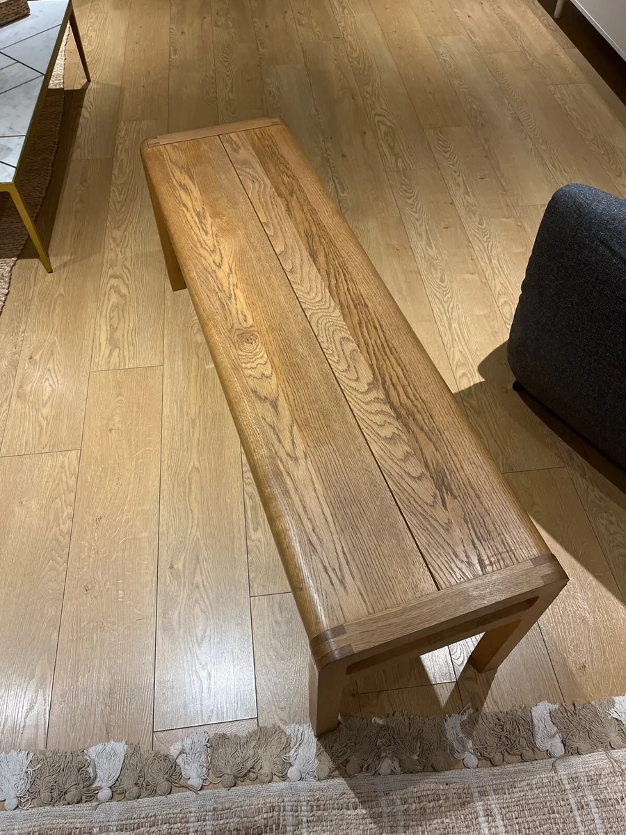 Habitat Solid Wood Bench - Image 1