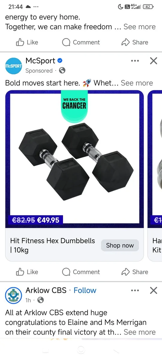 12.5kg Dumbbells - Image 2
