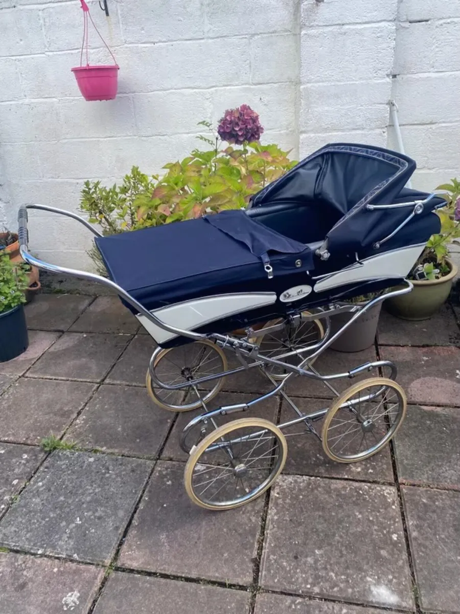 Vintage Silver Cross Pram - Image 2