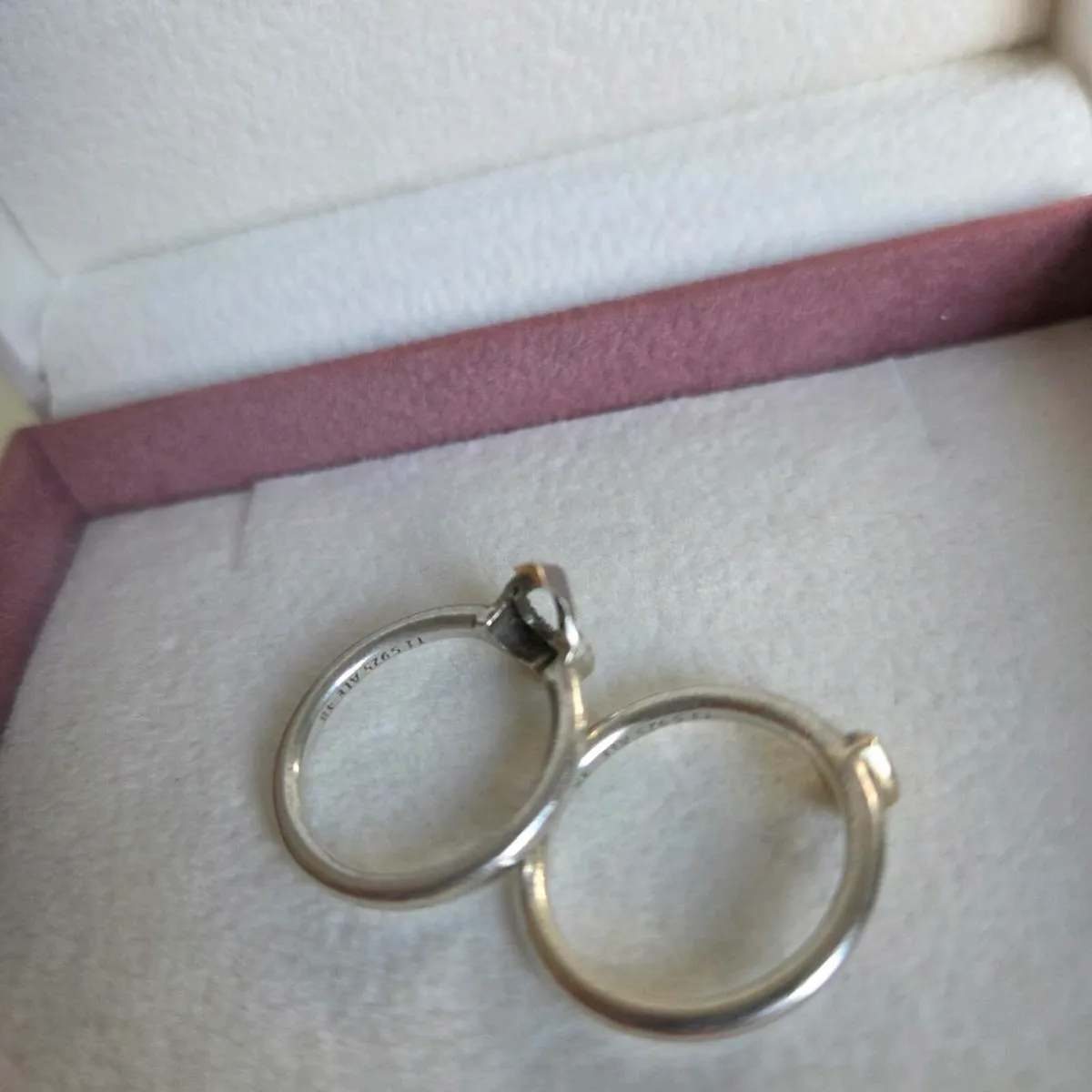 Pandora puzzle heart rings with heart gold G585 - Image 4