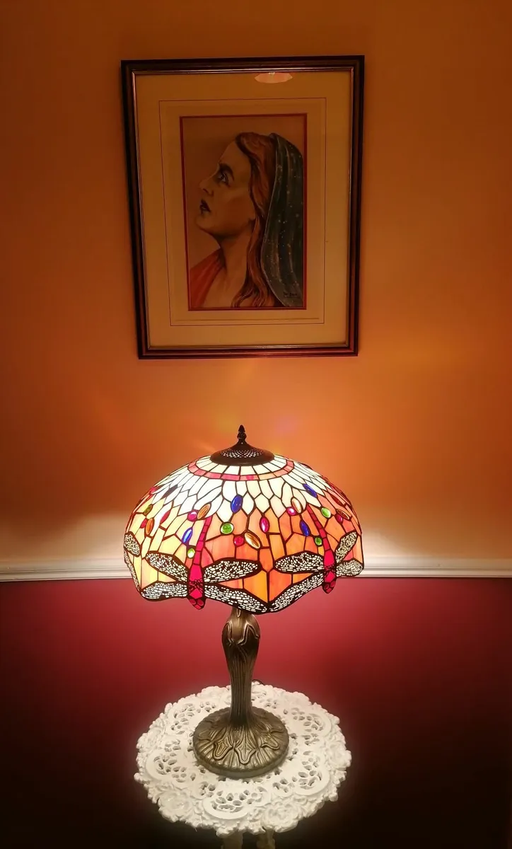 Tiffany Dragon Fly Table Lamp New + Free Delivery - Image 1