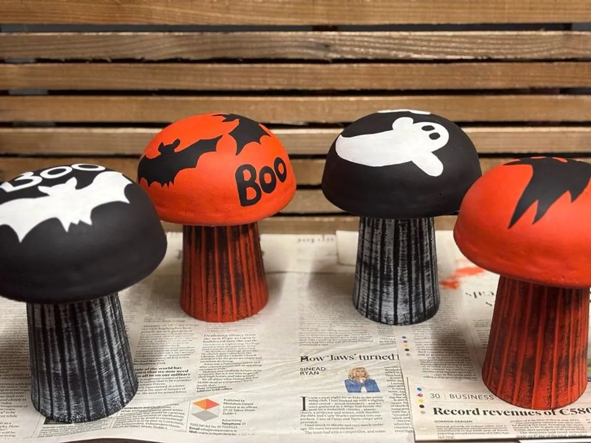 Garden Halloween Ornaments Mushrooms - Image 1