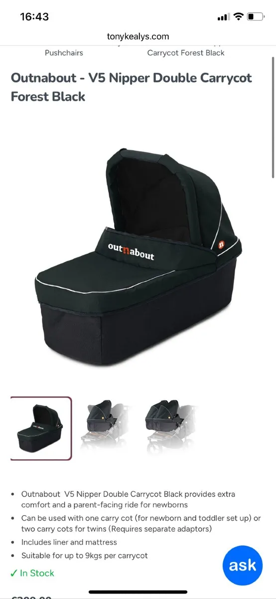 Out N about nipper double buggy - Image 2