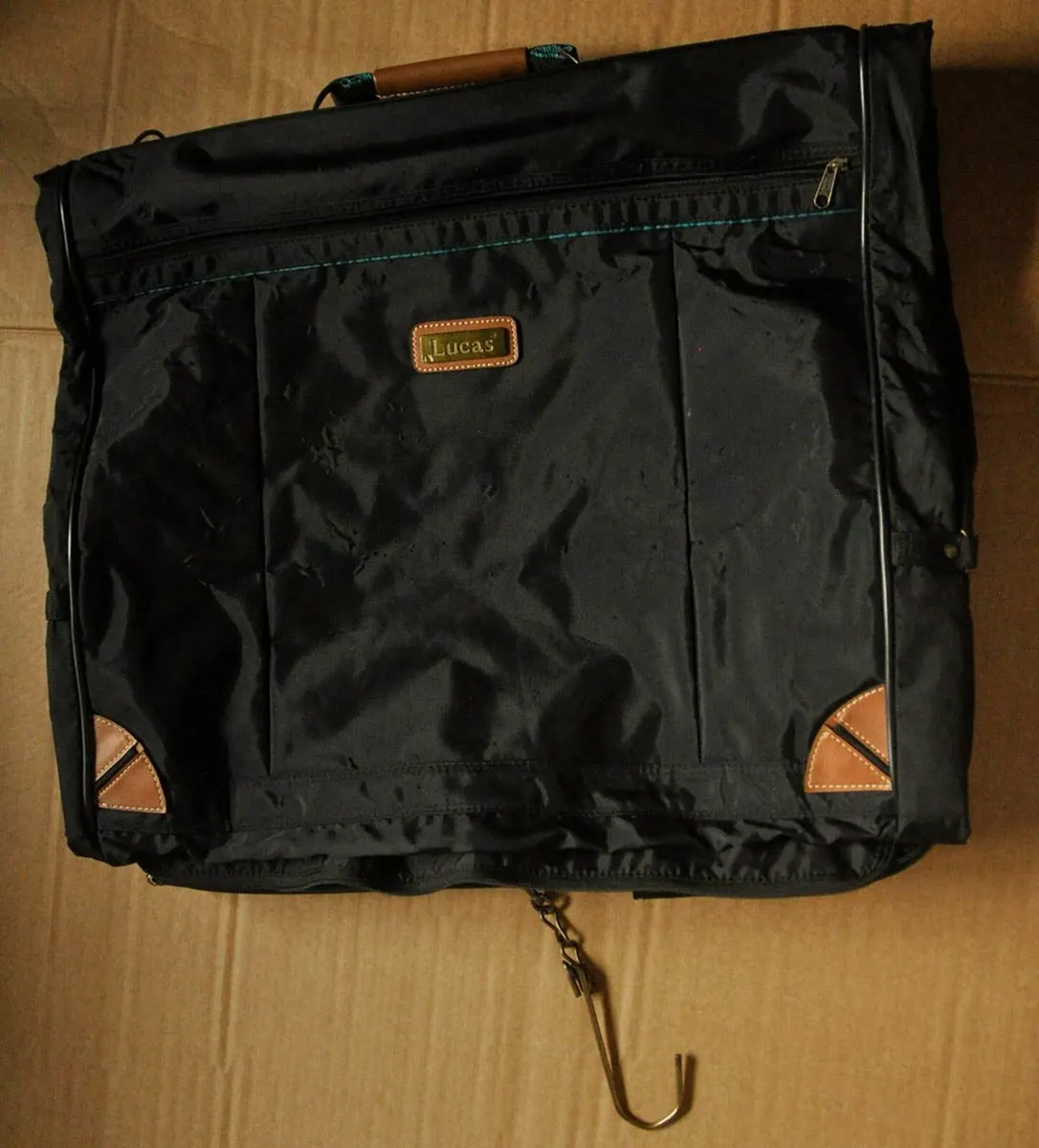 Garment Bag black canvas - Image 1