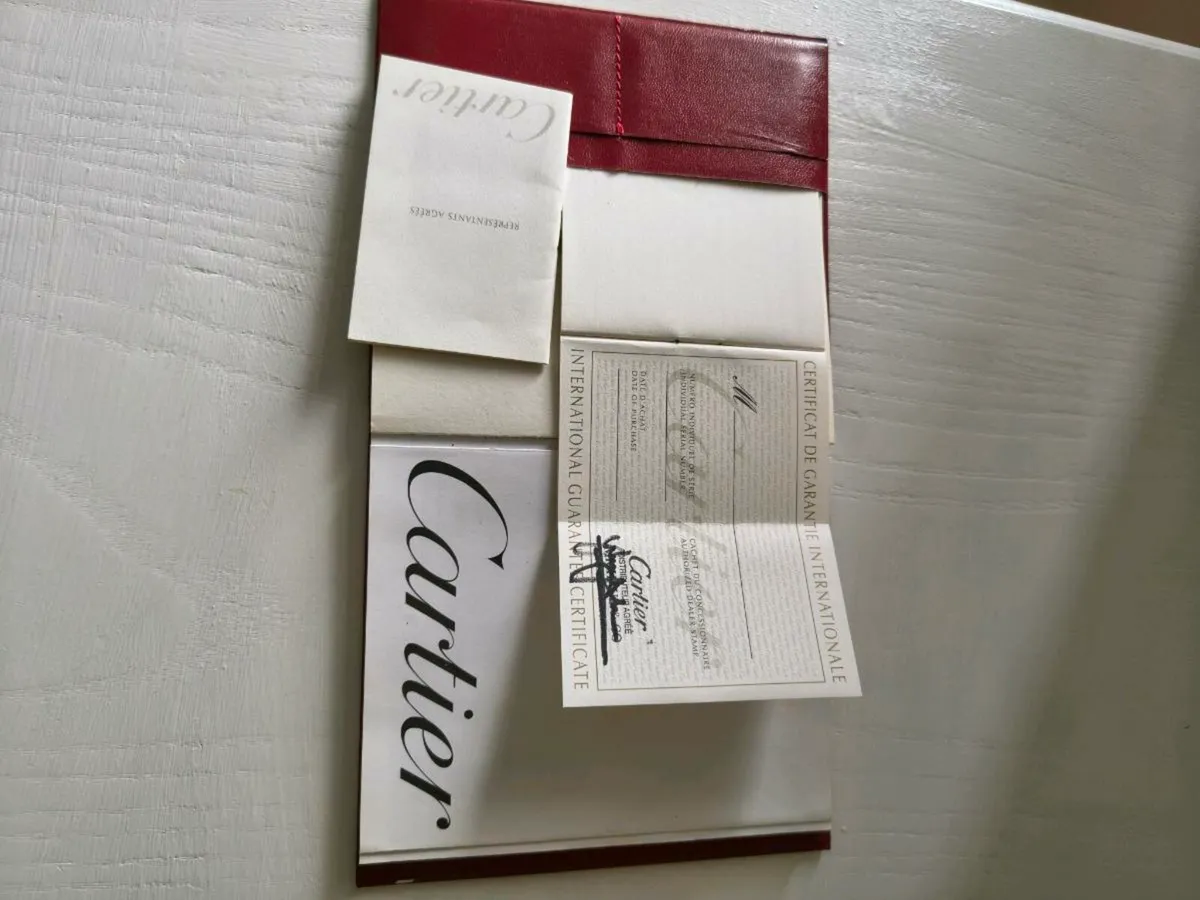 Cartier Tank Francaise watch box with 3 x links - Image 3