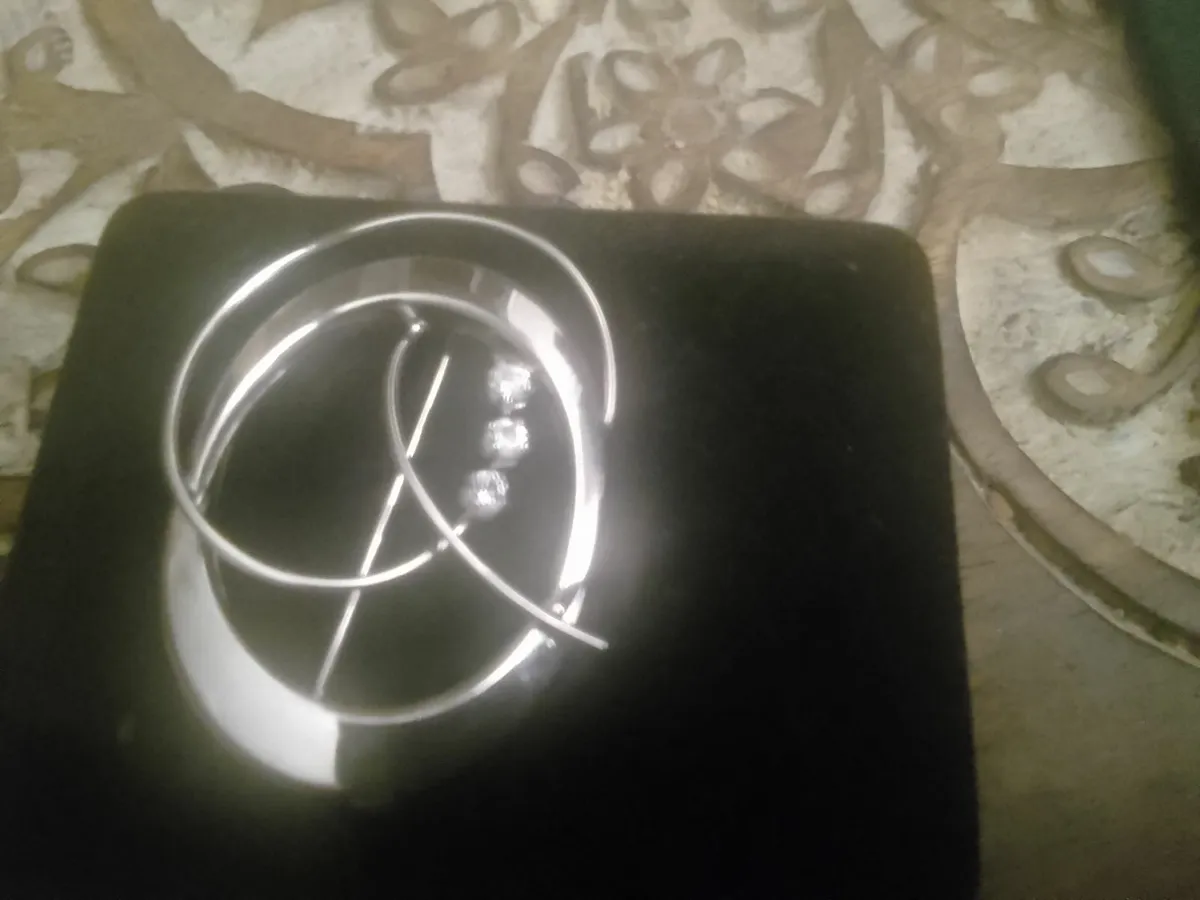 STERLING SILVER SCANDINAVIAN VINTAGE SWIRL BROOCH - Image 3