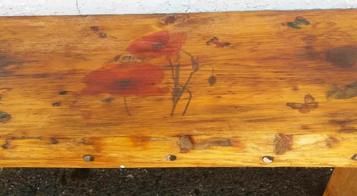 Rustic Wild Garden floating mantel / shelf - Image 4