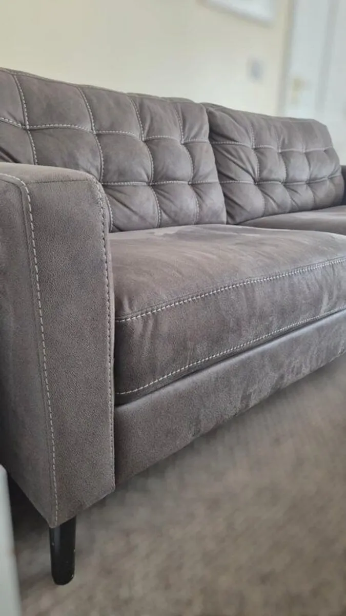 Sofa Grey 3-Seater Sofa  Excellent Condition - Image 2