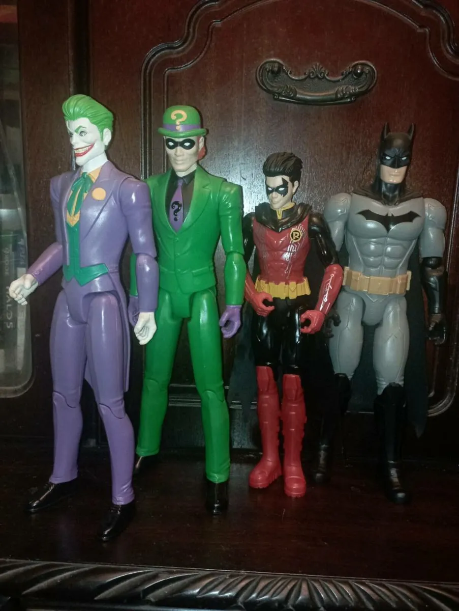 BATMAN-& ROBIN VS THE JOCKER & RIDDLER 12 FIGURES - Image 2
