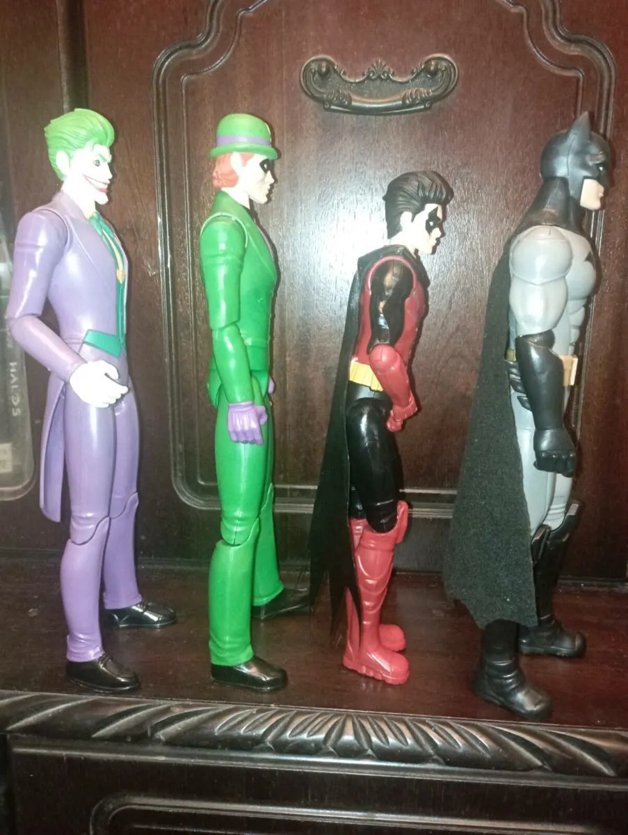 BATMAN-& ROBIN VS THE JOCKER & RIDDLER 12 FIGURES - Image 3