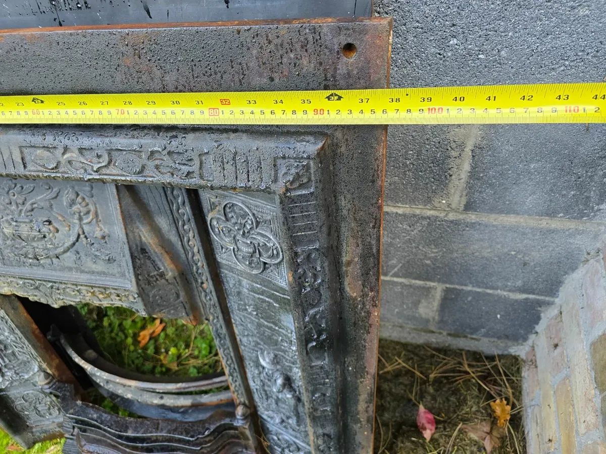 Antique Cast Iron Fireplace Surround. - Image 3