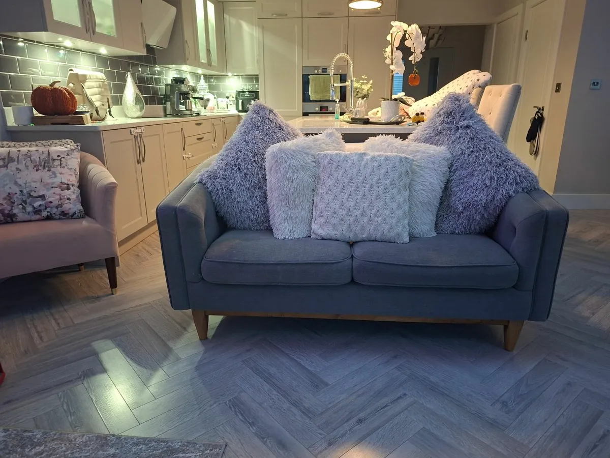Sofa & Footstool - Image 1