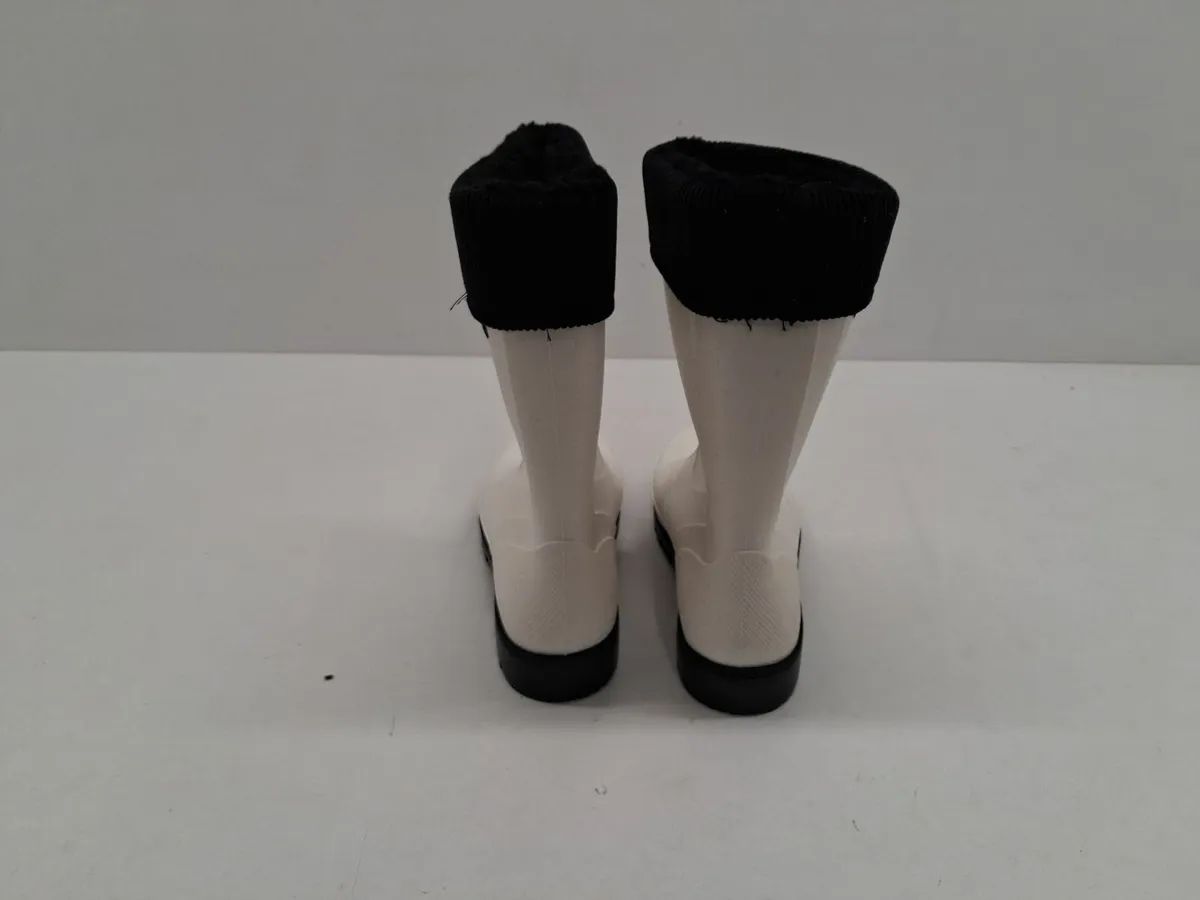 Online Auction Of White/Black  Wellington Boots - Image 2