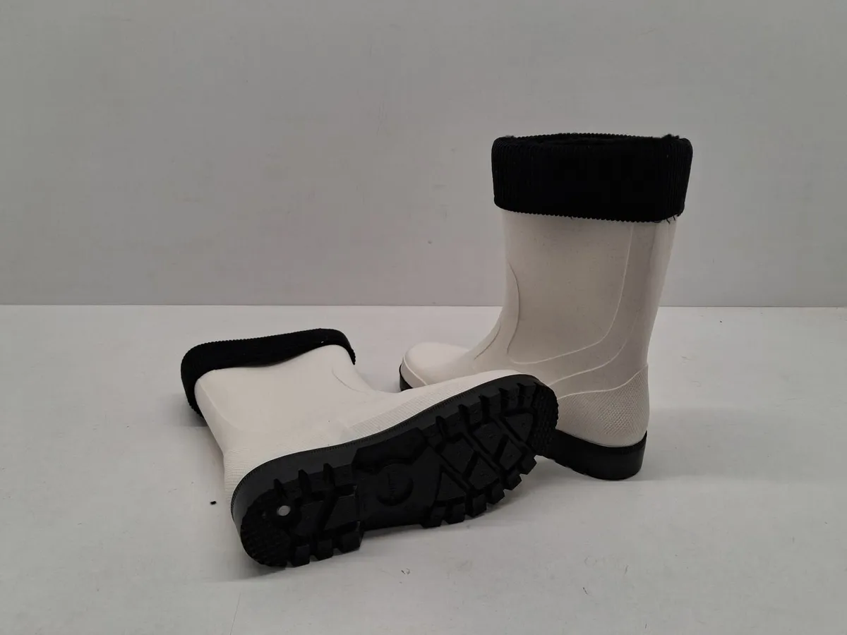 Online Auction Of White/Black  Wellington Boots - Image 3