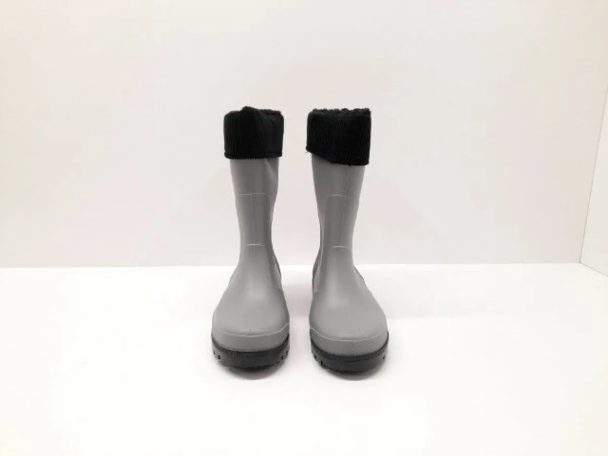 Online Auction Of Grey/Black  Wellington Boots - Image 2