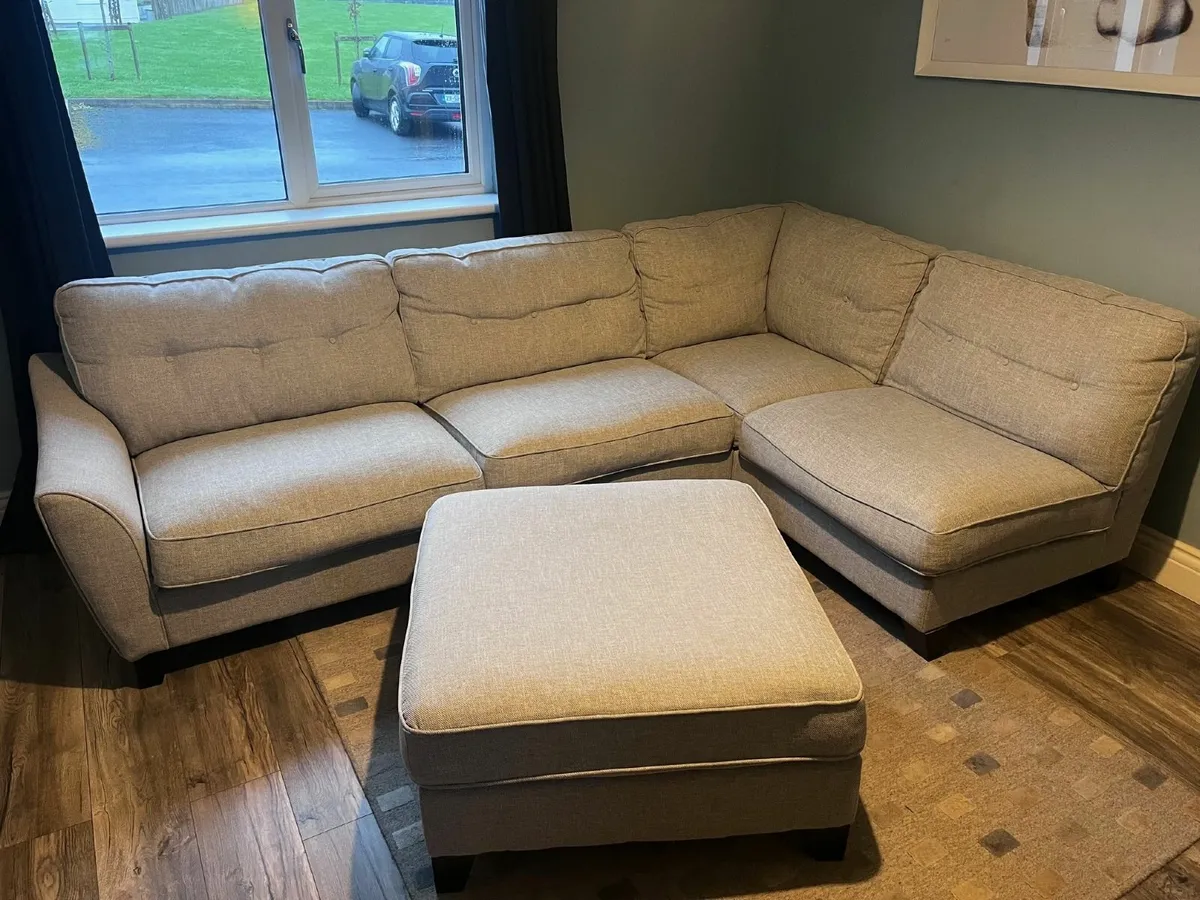 Corner Sofa with Footstool - Image 1