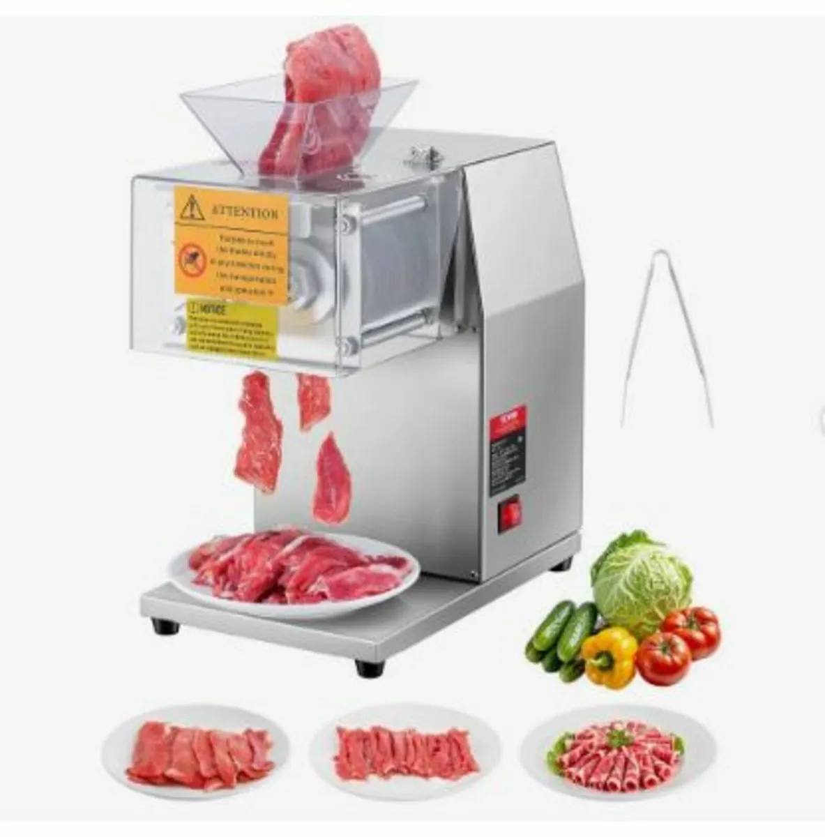 Meat Cutter Machine, 850W Meat Slicer - Image 1