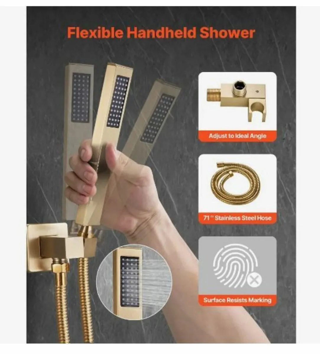 Shower Faucet Set, Rainfall Bathroom - Image 4
