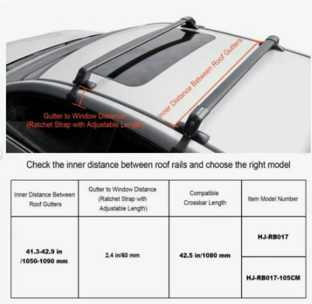 Universal Roof Rack Cross Bars - Image 3