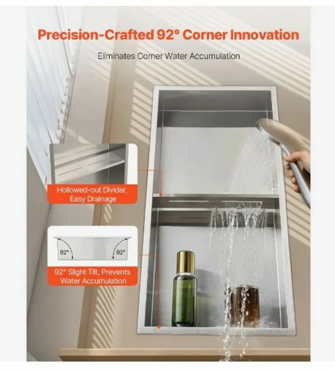 Shower Niche, 33.0 x 63.5 x 10.2 cm - Image 3