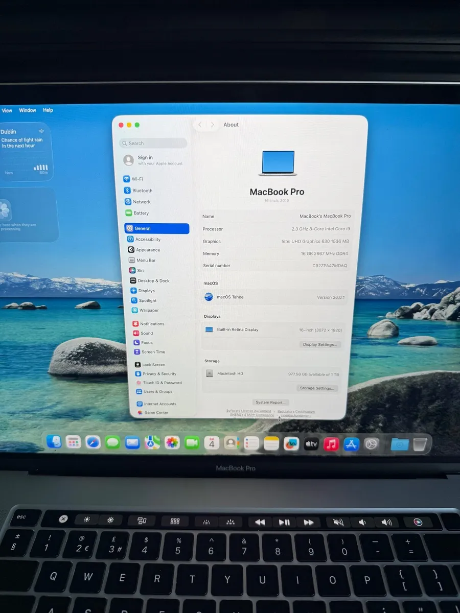 MacBook Pro 16 2020 i9/16GB/1TBSSD/176c - Image 4