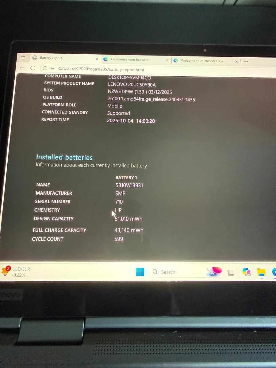 Lenovo X1 Yoga Gen 5 2in1 Laptop i7/16GB/512SSD/UH - Image 3