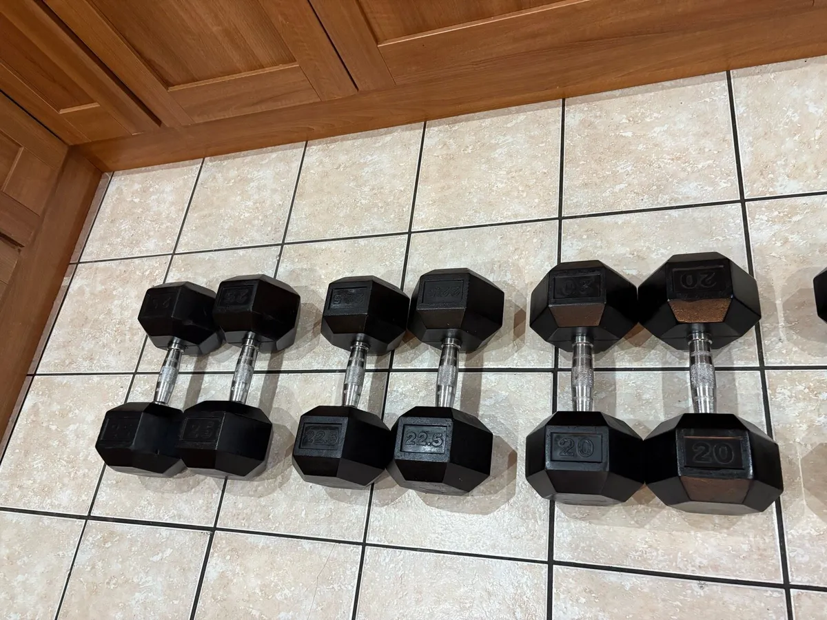 RUBBER HEX DUMBBELL COLLECTION - CHEAP!!! - Image 3
