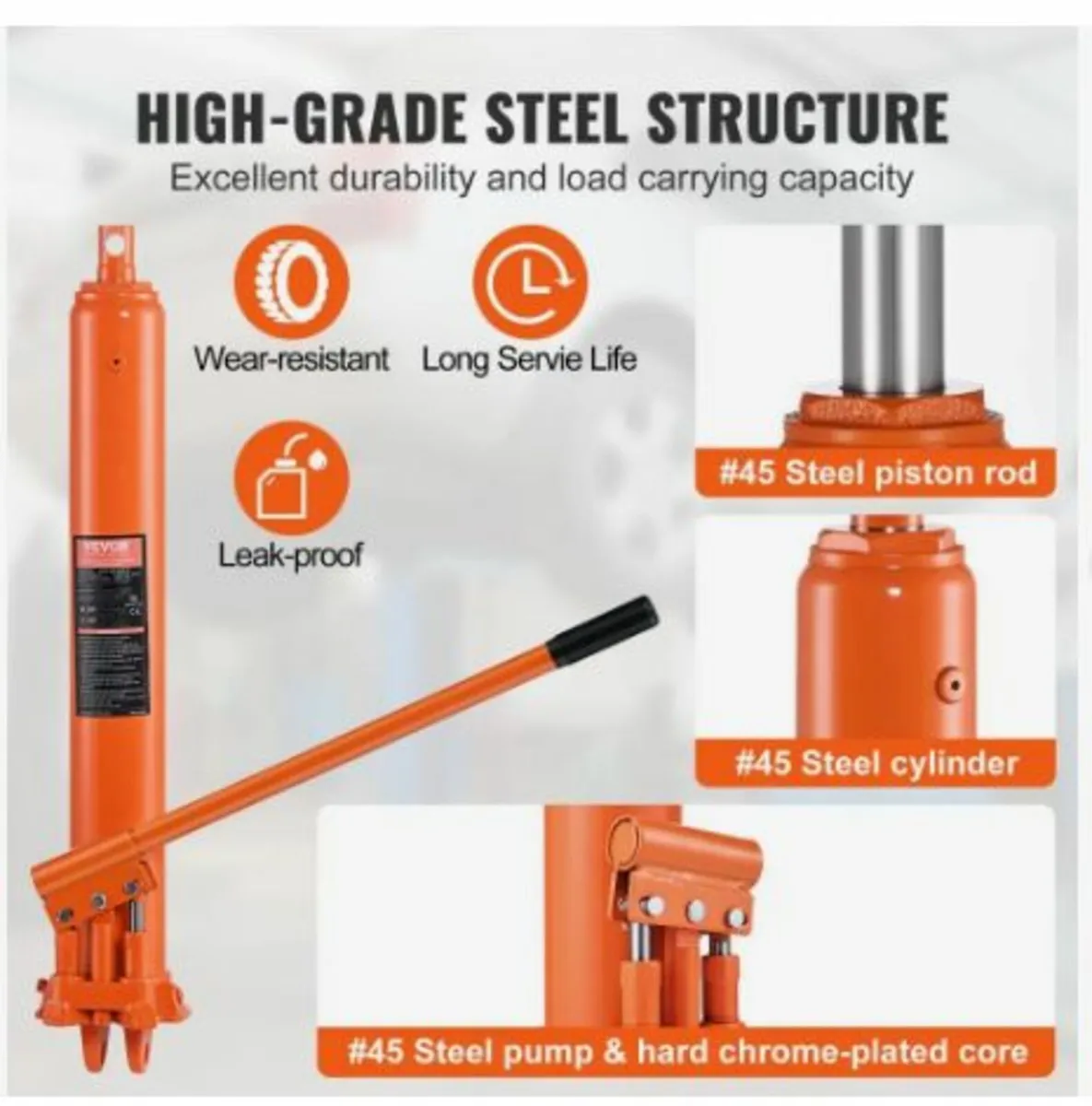 Hydraulic Long Ram Jack, 8 Ton Engine - Image 3