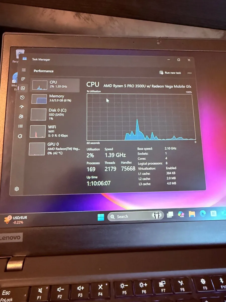 Lenovo ThinkPad T495 Laptop Ryzen5/16/256GB/FHD - Image 4