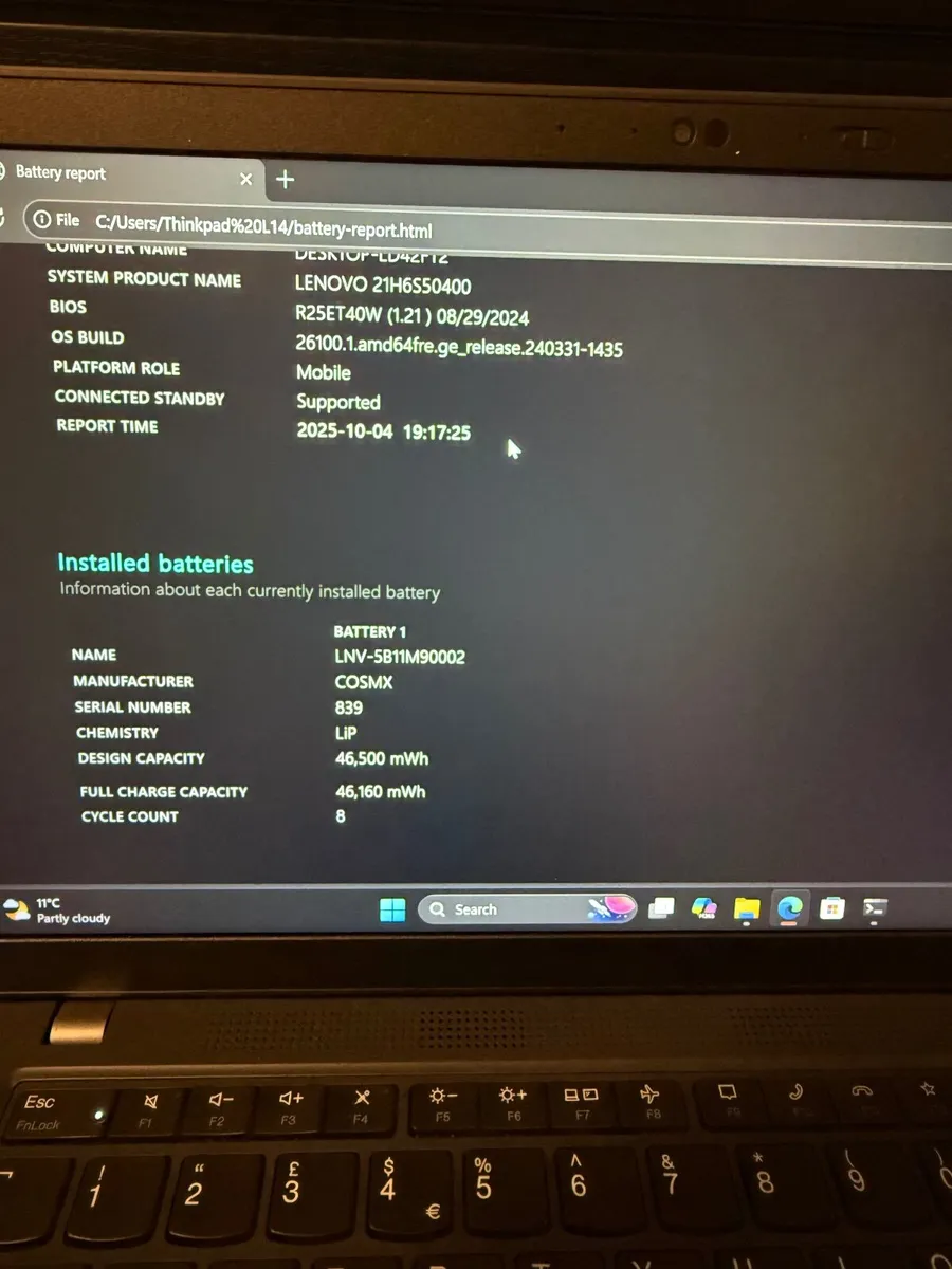 Lenovo ThinkPad L14 Gen4 Laptop 16/256GB/FHD - Image 3