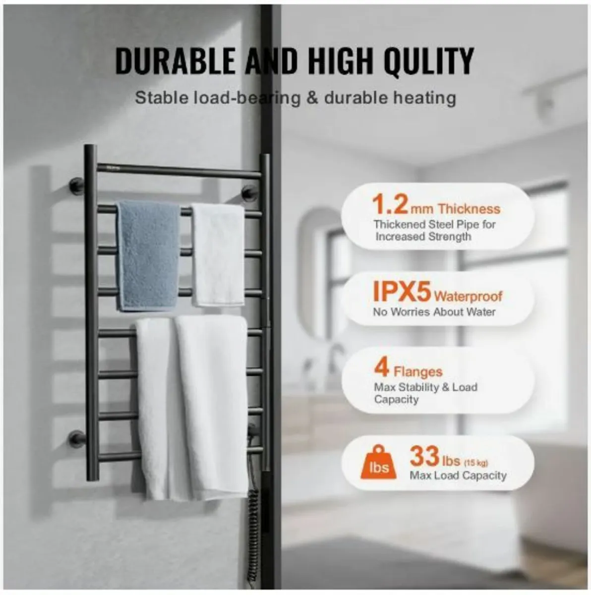 8 Bars Towel Warmer Rack - Image 2