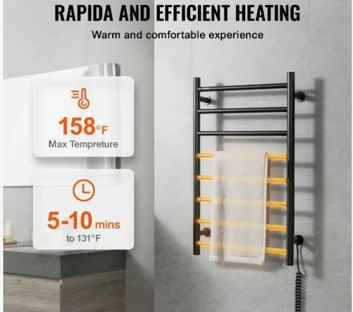 8 Bars Towel Warmer Rack - Image 3